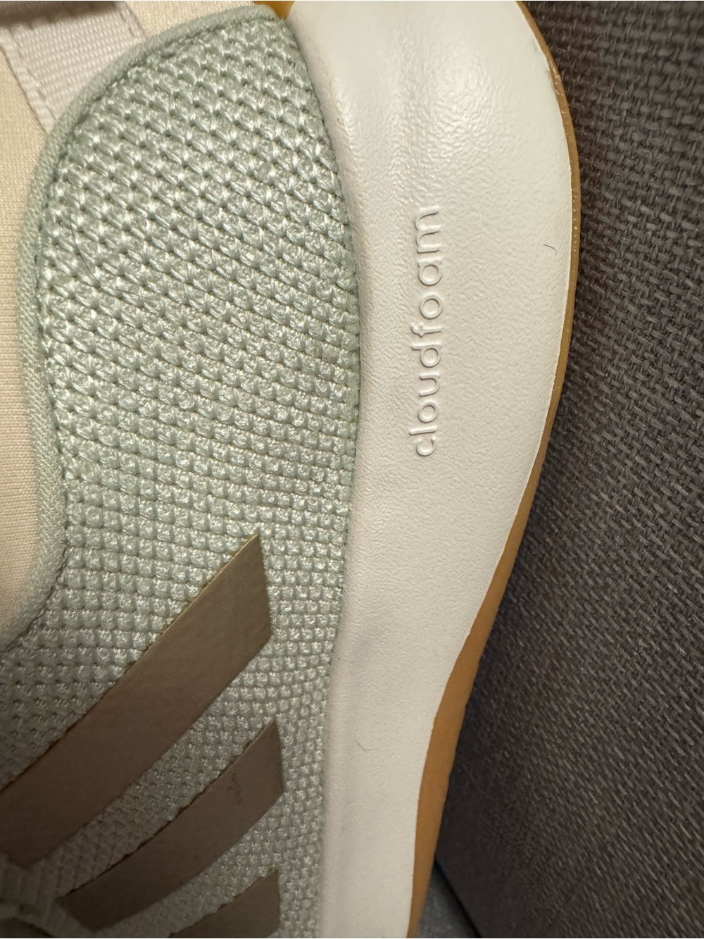 adidas Cloudfoam Knit Sneakers in Pale Mint - Picture 3 of 4